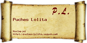 Puches Lolita névjegykártya